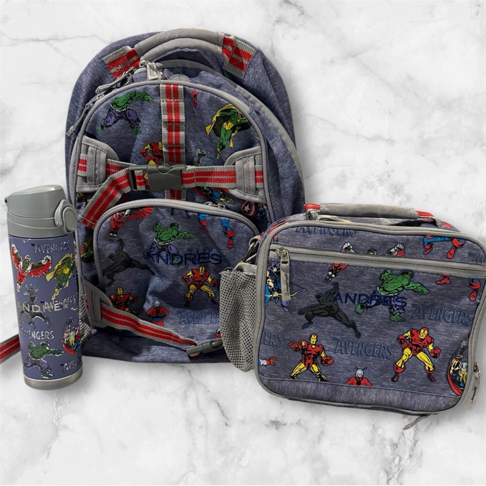 Mackenzie Marvel Avengers Glow-in-the-Dark Backpack & Lunch Bundle, Set of 3